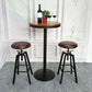 Industrial Metal Barstool Faux Leather Upholstered Counter Stool in Matte Finish
