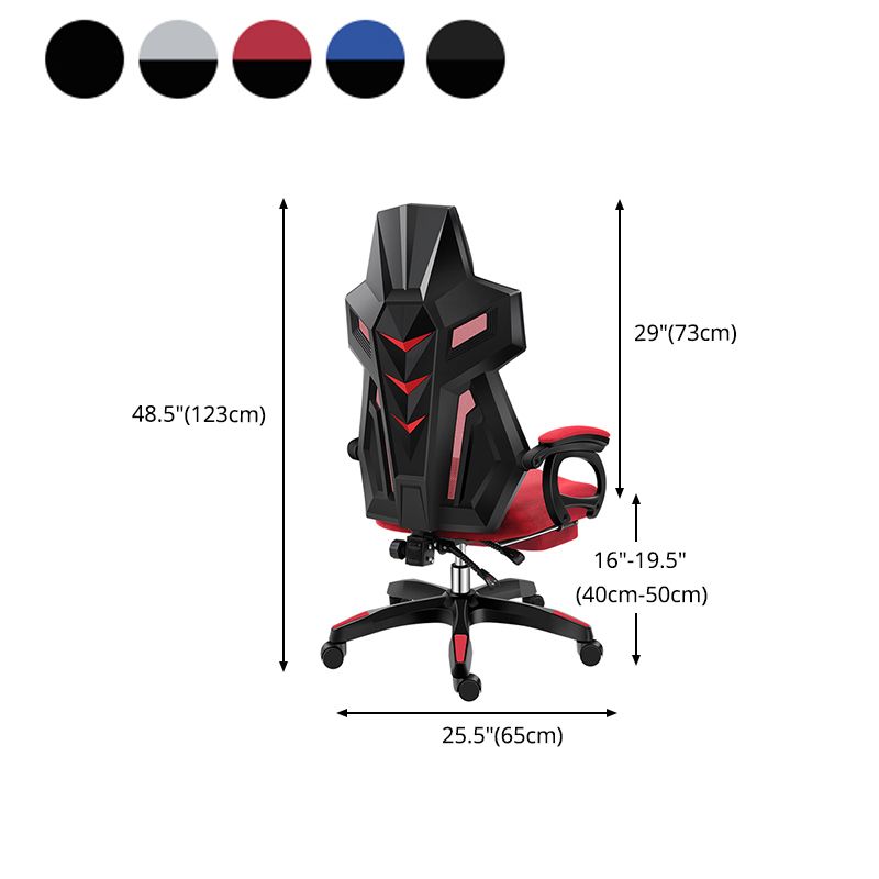 Black Nylon Frame Modern Gaming Chair Swivel Computer Desk Chair with Padded Arms Clearhalo 'furn' 'furn_office_chair' 'Furniture' 'furniture_office_chair' 'Office Chairs' 'Office Furniture' 'office_chair' 1200x1200_86bf6260-7920-4f94-8b13-756248f496d1