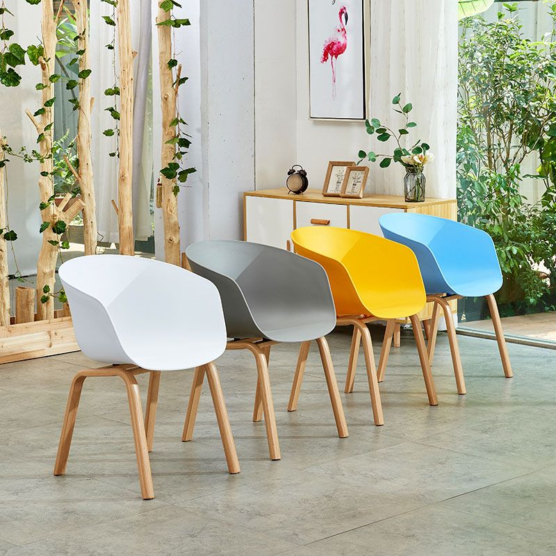 Contemporary Home Solid Back Arm Chair Leather Matte Finish Dining Chair Clearhalo ' kitchen&dining_furn' 'Dining Chairs' 'Dining Tables & Seating' 'dining_chair' 'Furniture' 'furniture_dining_chair' 'Kitchen & Dining Furniture' 'kitchen' 1200x1200_86c03d45-bbca-480f-a288-d978f0478665