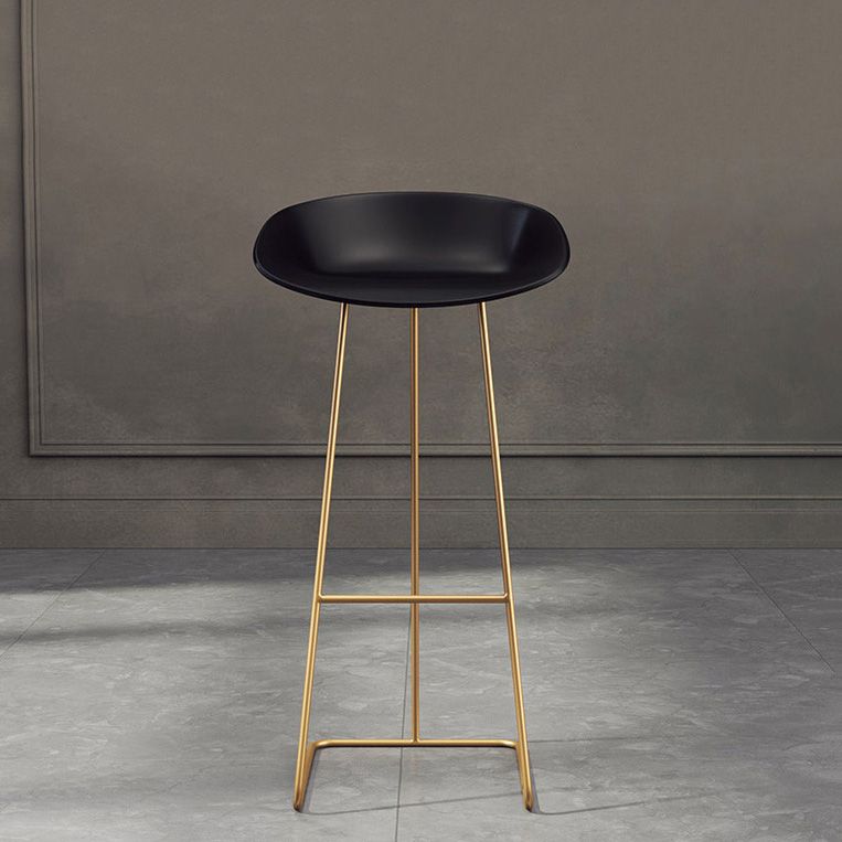 Modern Armless Backrest Counter Stool Iron Bar Stool with Acrylic Seat and Pedal Clearhalo 'Bar Furniture' 'Bar Stools' 'bar_stools' 'furn' 'furn_bar_stools' 'Furniture' 'furniture_bar_stools' 'Kitchen & Dining Furniture' 1200x1200_86c0b023-683d-4338-a110-6e6c25ff8bd9