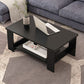 Modern Style Rectangular Artificial Material 4 Legs Base Design Coffee Table