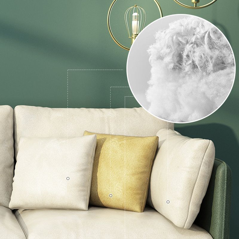 Imitation Leather Sofa with Pillow Back Square Armrest Latex Seat Filled with Wood Clearhalo 'Furniture' 'furniture_sofas' 'kitchen' 'kitchen_sofas' 'Living Room Furniture' 'Sofa' 'sofas' 1200x1200_86c3409c-9f67-450c-b9c4-ffcb8f7dc66a