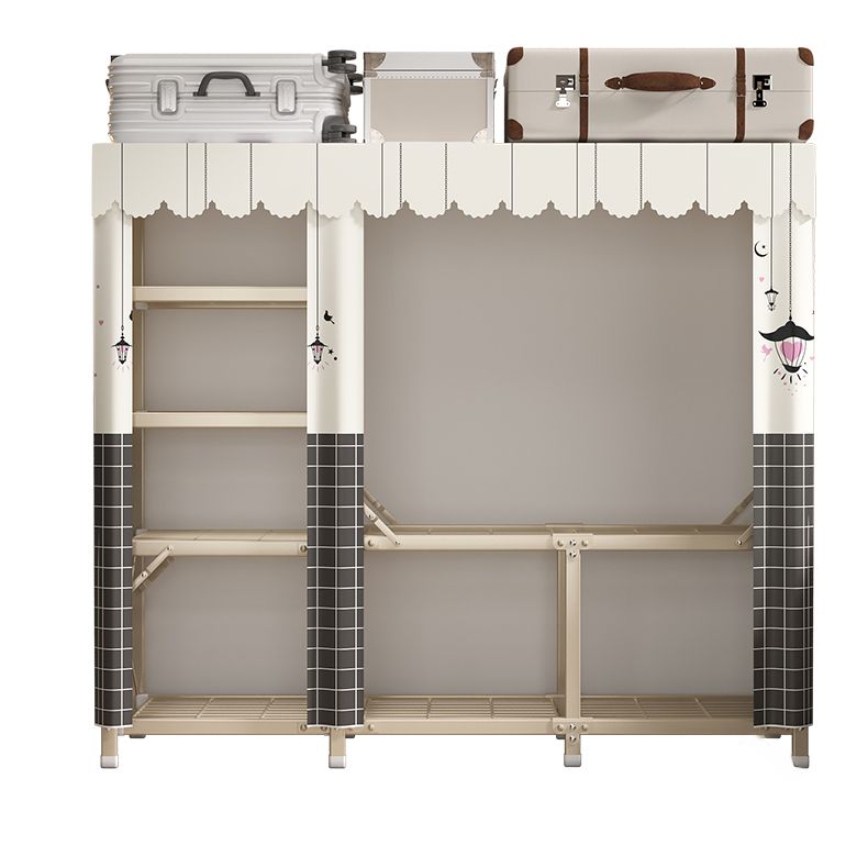 Foldable Metal Frame Wardrobe Armoire Freestanding Wardrobe with Shelves Clearhalo 'Armoires & Wardrobes' 'armoires_wardrobes' 'Bedroom Furniture' 'furn' 'furn_armoires_wardrobes' 'Furniture' 1200x1200_86c35c69-7195-42f2-9155-04d8faf8f169