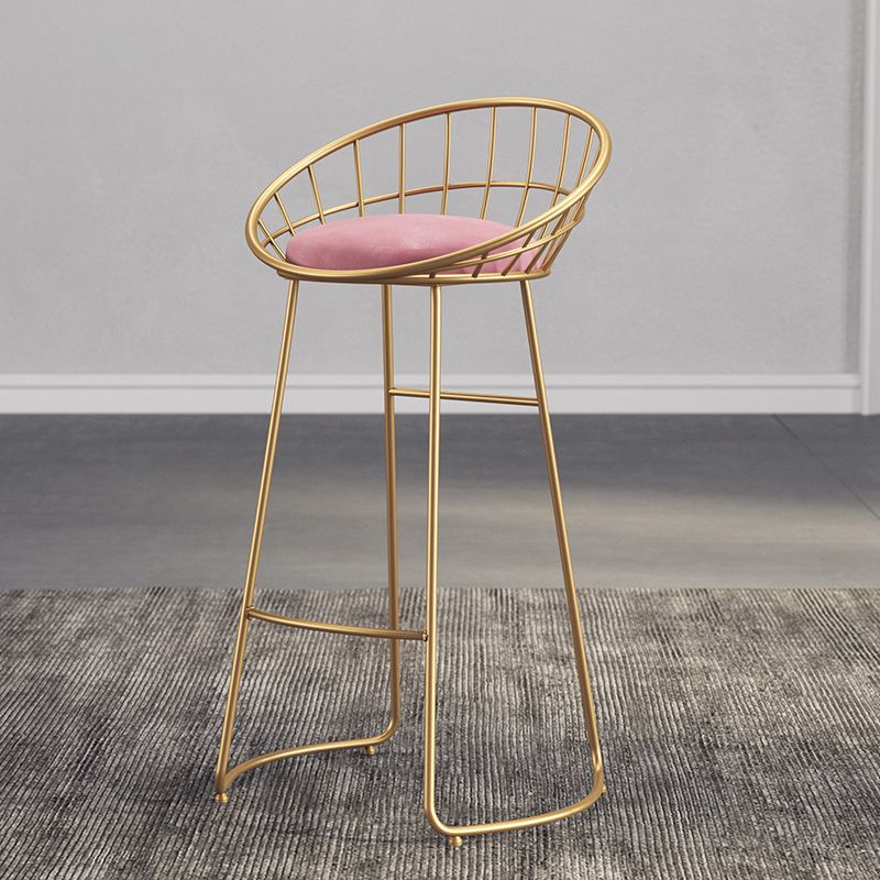 Silla de barra sin brazo de barra sin brazo de metal moderno con patas de metal