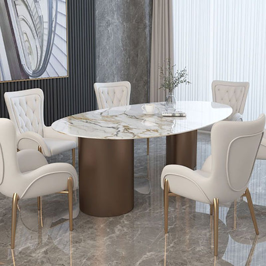 Glam Metal Arm Dining Chair Upholstered Dining Side Chair for Home Use Clearhalo ' kitchen&dining_furn' 'Dining Chairs' 'Dining Tables & Seating' 'dining_chair' 'furn' 'furn_dining_chair' 'Furniture' 'furniture_dining_chair' 'Kitchen & Dining Furniture' 'kitchen' 1200x1200_86c5783a-5a34-4652-ba2d-77a0ddde4d63