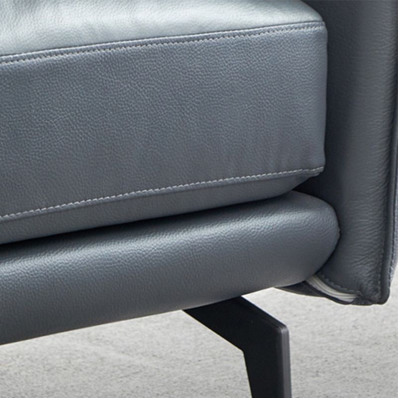 Contemporary Dark Grey Sofa with Bolster Pillows for Living Room Clearhalo 'furn' 'furn_sectionals' 'Furniture' 'Living Room Furniture' 'Sectionals' 1200x1200_86c59d23-695f-4c4d-a0ae-b1a4cf6ef3d7