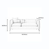 with 2 Pillows Tuxedo Arm Sofa 30.3" D X 26.38" H Velvet Cushions Sofa Clearhalo 'furn' 'furn_sofas' 'Furniture' 'furniture_sofas' 'kitchen' 'kitchen_sofas' 'Living Room Furniture' 'Sofa' 'sofas' 1200x1200_86c5a079-ec94-4587-a176-1150b1cc4cd1