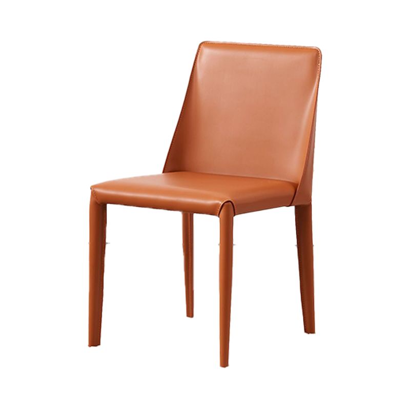 Contemporary Leather Dining Chair Armless Dining Chair for Home Use Clearhalo 'Dining Chairs' 'Dining Tables & Seating' 'dining_chair' 'furn' 'furn_dining_chair' 'Furniture' 'Kitchen & Dining Furniture' 1200x1200_86c5afe7-3c4e-4ce7-a67b-e6b3f17a4007