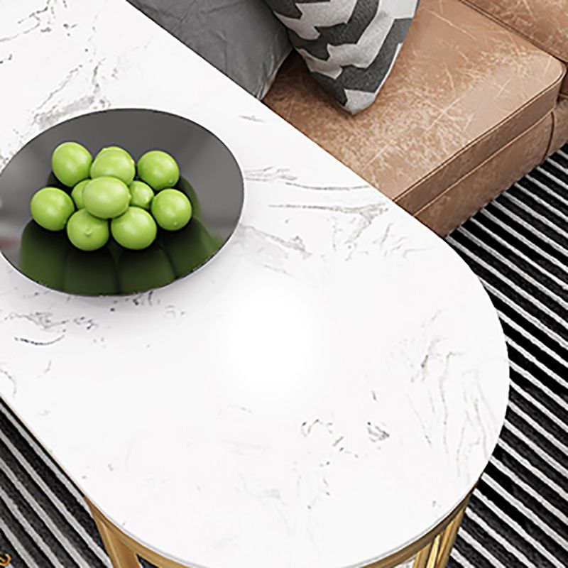 Glam Faux Marble Pub Bar Table Indoor Iron Double Pedestal Bar Dining Table with 6-Shelf Clearhalo 'Bar Furniture' 'Bar Tables' 'bar_tables' 'furn' 'furn_bar_tables' 'Furniture' 'furniture_bar_tables' 'Kitchen & Dining Furniture' 'kitchen&dining_furn' 'kitchen' 1200x1200_86c7c628-876a-4e8e-afc0-313bbebdf134