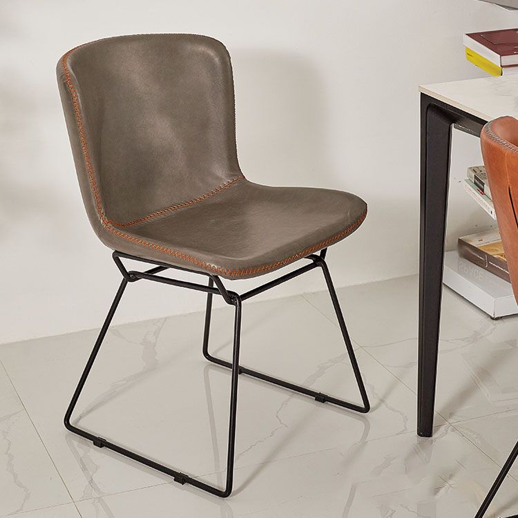 Contemporary Style Dining Chair Armless Side Chair with Metal Legs for Kitchen (Set of 2) Clearhalo ' kitchen&dining_furn' 'Dining Chairs' 'Dining Tables & Seating' 'dining_chair' 'furn' 'furn_dining_chair' 'Furniture' 'furniture_dining_chair' 'Kitchen & Dining Furniture' 'kitchen' 1200x1200_86c89a85-616b-4c81-8bf4-1e723fbcb57b