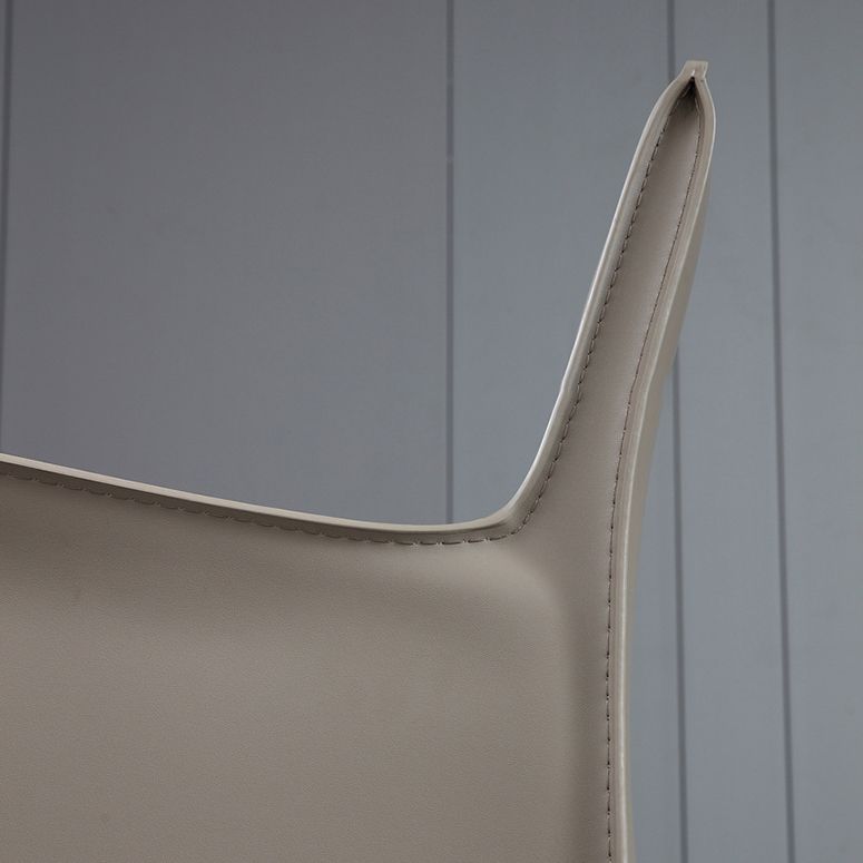 Matte Finish Solid Back Chair Designer Style Home Leather Arm Chair Clearhalo 'Dining Chairs' 'Dining Tables & Seating' 'dining_chair' 'furn' 'furn_dining_chair' 'Furniture' 'Kitchen & Dining Furniture' 1200x1200_86c8aa66-3e4a-4522-b832-80455ee2db5f