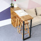 Industrial 1/2/3 Pieces Bar Table Set Rectangle Bar Table with High Wood Stools Clearhalo 'Bar Furniture' 'furn' 'furn_home_bar_bar_sets' 'Furniture' 'Home Bars & Bar Sets' 'home_bar_bar_sets' 'Kitchen & Dining Furniture' 1200x1200_86c90bf0-eaca-4842-8775-19cdb4a203b8