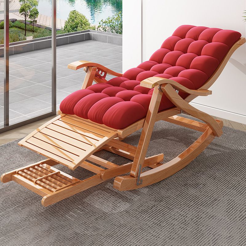 Chaise à bascule antique coussins amovibles en bois chaise à bascule ergonomique tufted