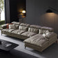 Modern Faux Leather L-Shape Sofa with Pillow Top Arm for Living Room
