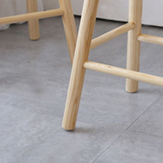 Tabouret de comptoir industriel en bois massif en bois de contre-tabouret arrière sans hauteur