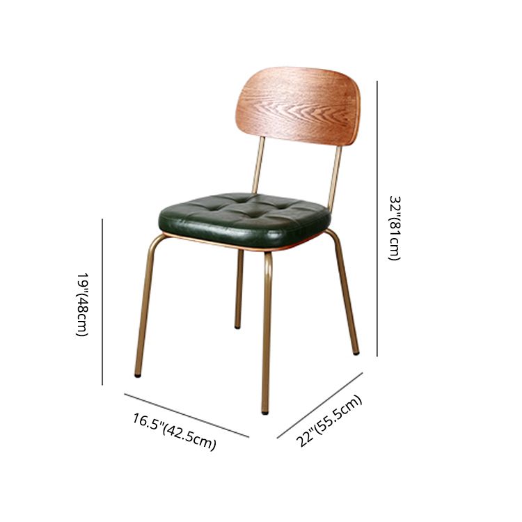 Industrial Style Leather Dining Side Chair Dining Room Open Back Side Chair Set Clearhalo ' kitchen&dining_furn' 'Dining Chairs' 'Dining Tables & Seating' 'dining_chair' 'furn' 'furn_dining_chair' 'Furniture' 'furniture_dining_chair' 'Kitchen & Dining Furniture' 'kitchen' 1200x1200_86cf56c2-f9ee-468a-81af-edc232313097