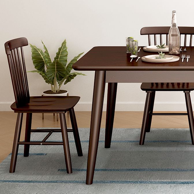 Minimalist Style Dining Table with Fixed Solid Wood Dining Table and Chairs for Home Use Clearhalo 'Dining Room Sets' 'Dining Tables & Seating' 'dining_room_set' 'furn' 'furn_dining_room_set' 'Furniture' 'furniture_dining_room_set' 'Kitchen & Dining Furniture' 'kitchen&dining_furn' 'kitchen' 1200x1200_86cf7f71-674d-40cf-873c-ff17372c10b5