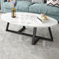 Glam Single Oval Coffee Table Cross Legs Coffee Cocktail Table Clearhalo 'Coffee & Accent Tables' 'Coffee Tables' 'coffee_tables' 'furn' 'furn_coffee_tables' 'Furniture' 'Living Room Furniture' 1200x1200_86cf9993-cf3c-4acc-9cc4-8419c5f2a671