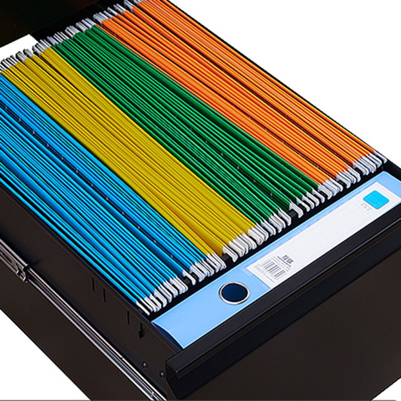 Pedestal de archivo de marco de acero de archivos contemporáneos con bloqueo de llave para la oficina en casa