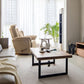 Solid Wood Coffee Table Trestle Medium Wood Coffee Cocktail Table Clearhalo 'Coffee & Accent Tables' 'Coffee Tables' 'coffee_tables' 'furn' 'furn_coffee_tables' 'Furniture' 'Living Room Furniture' 1200x1200_86cfe817-e208-4e08-acd8-6de75f06b002