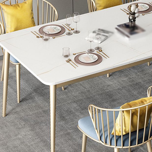 1/5/7 Pcs Metal Glam Dining Table Set with Rectangle Table Dinette Set Clearhalo 'Dining Room Sets' 'Dining Tables & Seating' 'dining_room_set' 'furn' 'furn_dining_room_set' 'Furniture' 'furniture_dining_room_set' 'Kitchen & Dining Furniture' 'kitchen&dining_furn' 'kitchen' 1200x1200_86d0cec7-f14a-44e1-a63a-6a7cab384fe8