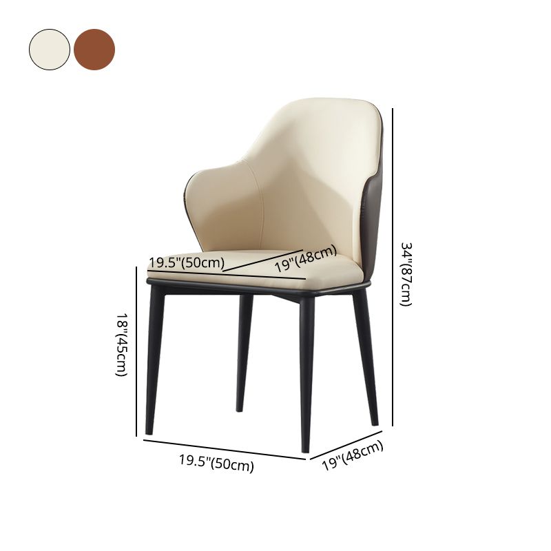 Industrial Metal Dining Room Chairs Arm Leather Dining Chairs (Set of 2) Clearhalo ' kitchen&dining_furn' 'Dining Chairs' 'Dining Tables & Seating' 'dining_chair' 'furn' 'furn_dining_chair' 'Furniture' 'furniture_dining_chair' 'Kitchen & Dining Furniture' 'kitchen' 1200x1200_86d1ba8a-b289-48c9-8e21-1dcbe1550fa2