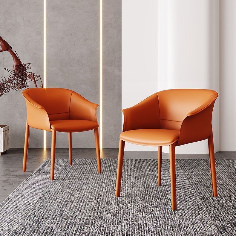 Contemporary Kitchen Dining Chair Metal Legs Upholstered Arm Chair Clearhalo 'Dining Chairs' 'Dining Tables & Seating' 'dining_chair' 'furn' 'furn_dining_chair' 'Furniture' 'Kitchen & Dining Furniture' 1200x1200_86d274f4-b0c4-4716-b47b-27f762e0754a