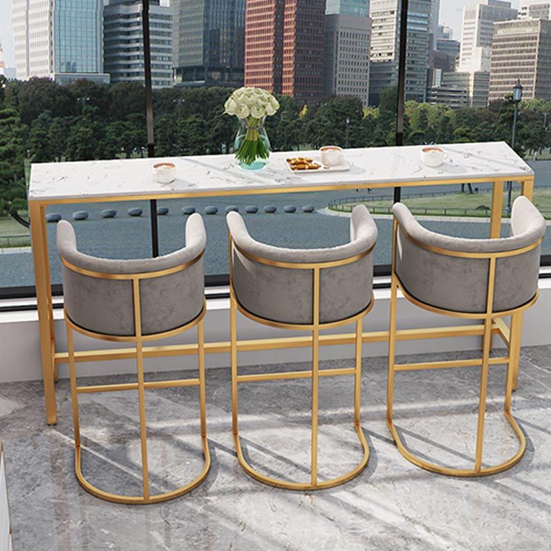Artificial Marble Bar Table 42-inch Height Metal Base Bistro Table for Living Room Clearhalo 'Bar Furniture' 'Bar Tables' 'bar_tables' 'furn' 'furn_bar_tables' 'Furniture' 'furniture_bar_tables' 'Kitchen & Dining Furniture' 1200x1200_86d66fa8-f2ea-4e4d-a953-231386fd0a28