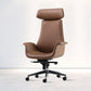 Contemporary Arm Chair Fixed Arms Adjustable Seat Height Brown Leather Office Chair Clearhalo 'furn' 'furn_office_chair' 'Furniture' 'Office Chairs' 'Office Furniture' 'office_chair' 1200x1200_86d7aa74-6183-4791-8f43-0f6a0a37f9c3