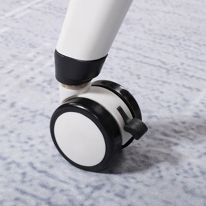 Bureau d'écriture blanc contemporain bureau rectangulaire avec roues lance-roues