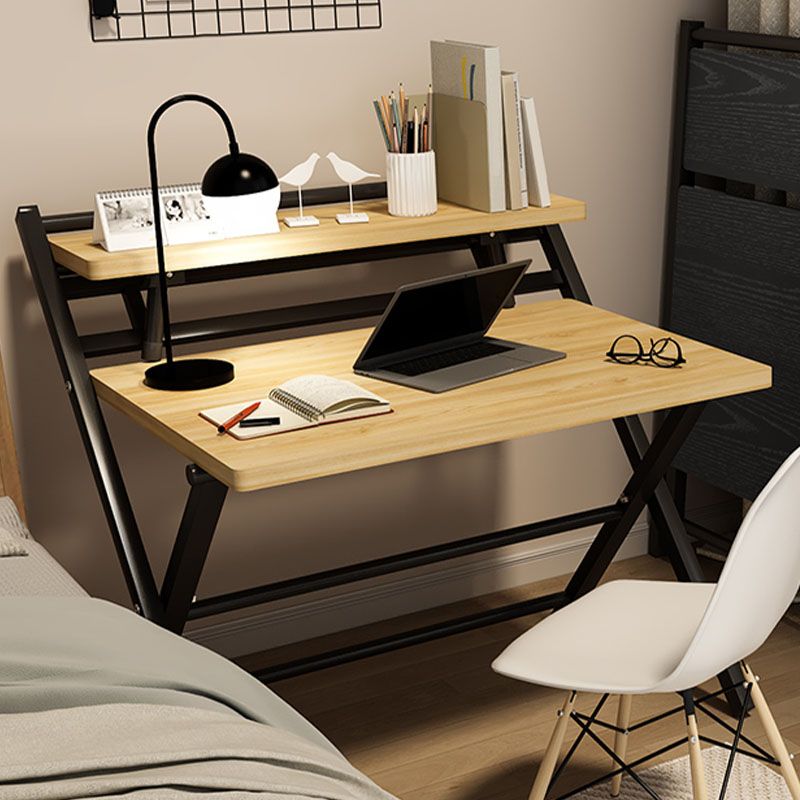 Contemporary Style Folding Home Office Desk Rectangular Trestle Writing Desk Clearhalo 'furn' 'furn_office_desk' 'Furniture' 'Office Desks' 'Office Furniture' 'office_desk' 1200x1200_86da3166-96da-4fe1-860c-ba1d214124cd
