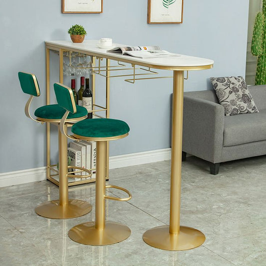 Sgabelli da bar senza bracciale altezza regolabile sgabelli da pranzo girevoli con base di metallo