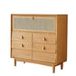 Nordic Style Cherry Wood Storage Sideboard Cabinet with Drawers