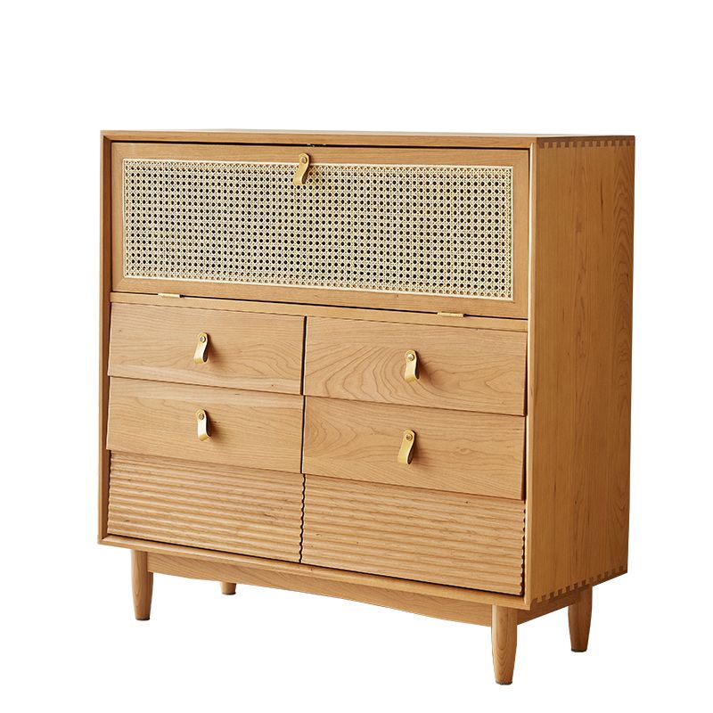 Armadietto di sideboard in legno di ciliegia in stile nordico con cassetti