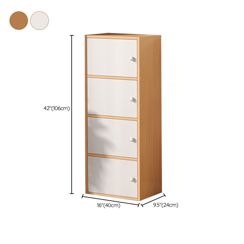 Contemporary Wooden Accent Cabinet Rectangle Storage Cabinet with Door