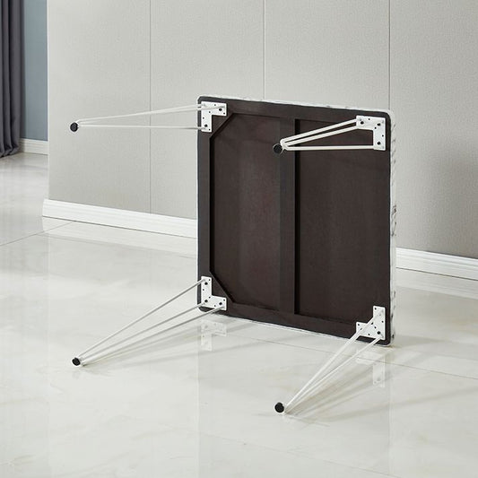 Square Sintered Stone Three-Color Dining Table Industrial 4 Legs Table for Dining Room