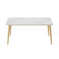 Rectangle 4 Legs Glam Dining Table White Fixed Table of Sintered Stone Clearhalo ' dining_table' 'Dining Tables & Seating' 'Dining Tables' 'furn' 'furn_dining_table' 'Furniture' 'furniture_dining_table' 'Kitchen & Dining Furniture' 'kitchen&dining_furn' 'kitchen' 'kitchen_dining_table' 1200x1200_86dc8905-4ec2-420a-80e2-2307b1a769fd