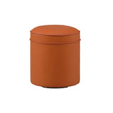Orange Faux Leather Pouf Modern Pure Color Round Indoor Pouf Clearhalo 'furn' 'furn_ottomans_poufs' 'Furniture' 'Living Room Furniture' 'Ottomans & Poufs' 'ottomans_poufs' 1200x1200_86dd24bb-9ed4-441b-8786-d758fae19a44