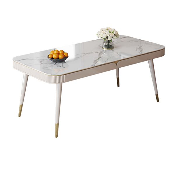 Glam White Kitchen Dining Table Sintered Stone Rectangle Dining Table with 4 Legs Clearhalo ' dining_table' 'Dining Tables & Seating' 'Dining Tables' 'furn' 'furn_dining_table' 'Furniture' 'furniture_dining_table' 'Kitchen & Dining Furniture' 'kitchen&dining_furn' 'kitchen' 'kitchen_dining_table' 1200x1200_86dd4545-65a7-440a-a393-5d2d3b083dae