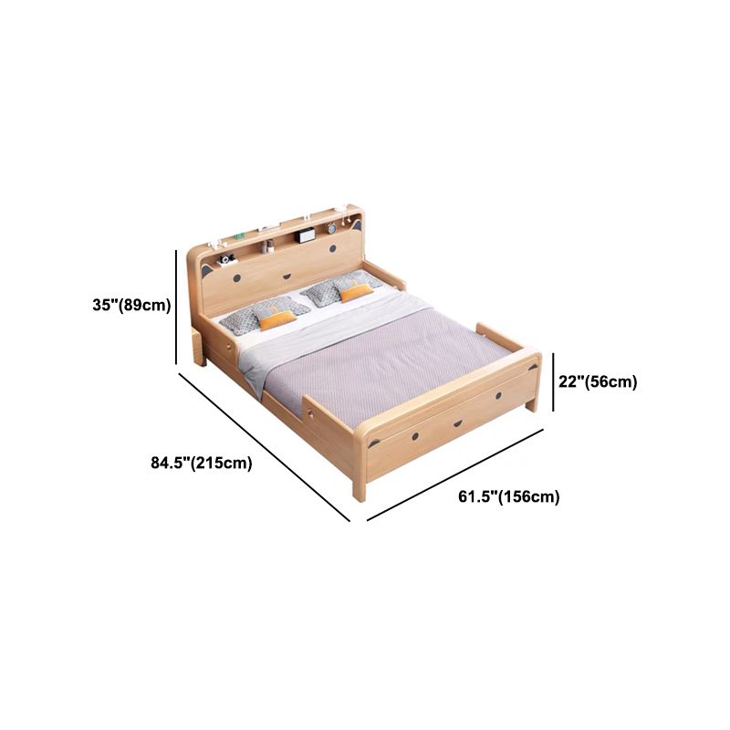 Skandinavische rechteckige Tafel -Kopfteil -Standardbett mit Beinen