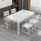 Metal Modern Rectangle Indoor Table Glass Top Table for Dining Room and Kitchen Clearhalo 'Dining Tables & Seating' 'Dining Tables' 'dining_table' 'furn' 'furn_dining_table' 'Furniture' 'Kitchen & Dining Furniture' 1200x1200_86ddfd4c-605c-415f-b4e6-7369f6771b93