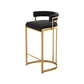 Tabouret de bar Glam Bucket Tabouret de bar rembourré avec base en métal doré