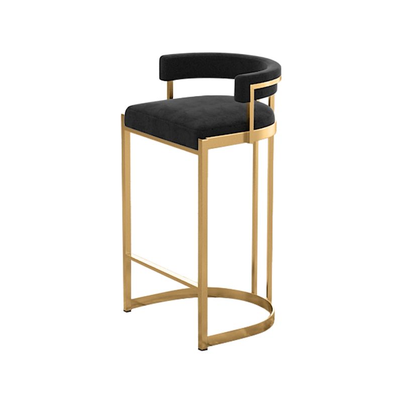 Tabouret de bar Glam Bucket Tabouret de bar rembourré avec base en métal doré