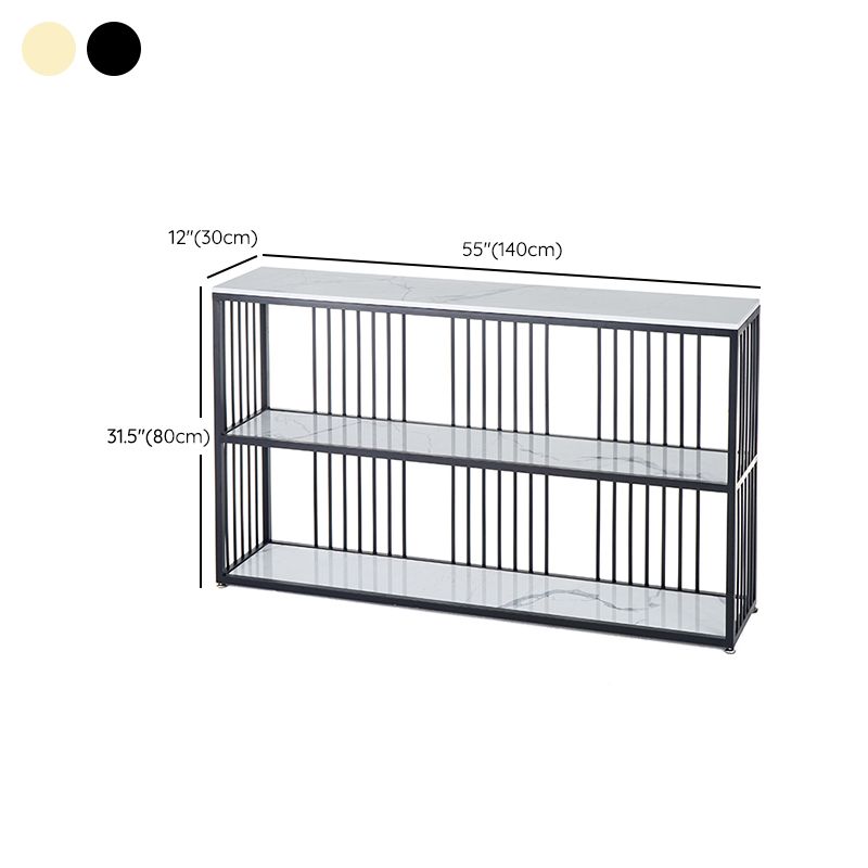 12 Inch Wide Glam Console Table Rectangle Stone Sofa Console Table