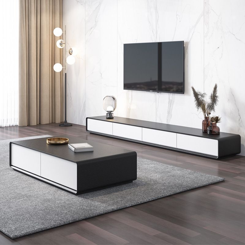 Contemporary TV Media Stand Engineered Wood Stand Console with Drawers Clearhalo 'furn' 'furn_tv_stands_entertainment_centers' 'Furniture' 'Living Room Furniture' 'TV Stands & Entertainment Centers' 'TV Stands & Media Storage Furniture' 'tv_stands_entertainment_centers' 1200x1200_86e3d568-2642-4ec4-888d-bc03b87824f6