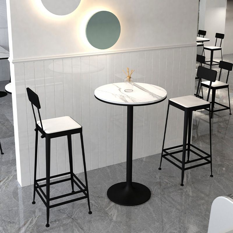 Modern Style Bar Table Set 1/3 Pieces Stone Round Bistro Set for Indoor Clearhalo 'Bar Furniture' 'furn' 'furn_home_bar_bar_sets' 'Furniture' 'Home Bars & Bar Sets' 'home_bar_bar_sets' 'Kitchen & Dining Furniture' 1200x1200_86e5977b-c384-4716-8fe1-fe3ebe2ee9e7