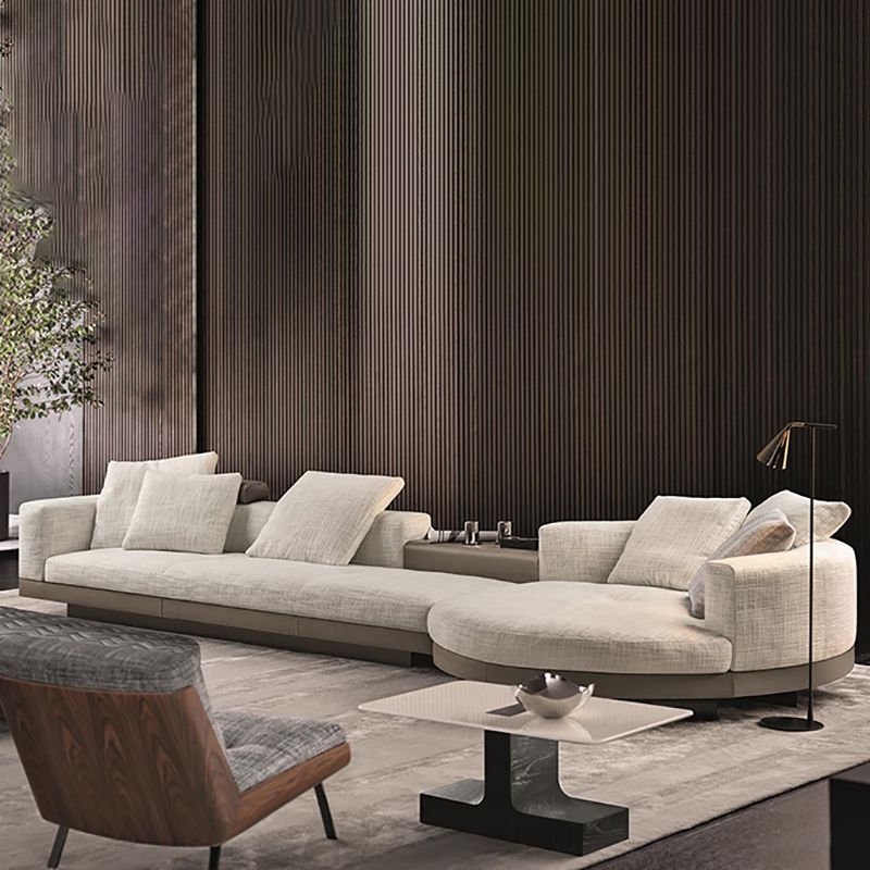 Zeitgenössische echte Ledersosedee genähte Kissen Rücksitze