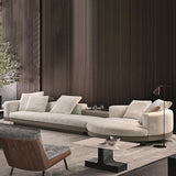 Zeitgenössische echte Ledersosedee genähte Kissen Rücksitze