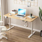 Modern Solid Wood Computer Desk Rectangular Shape Task Desk with 2-Legs for Home