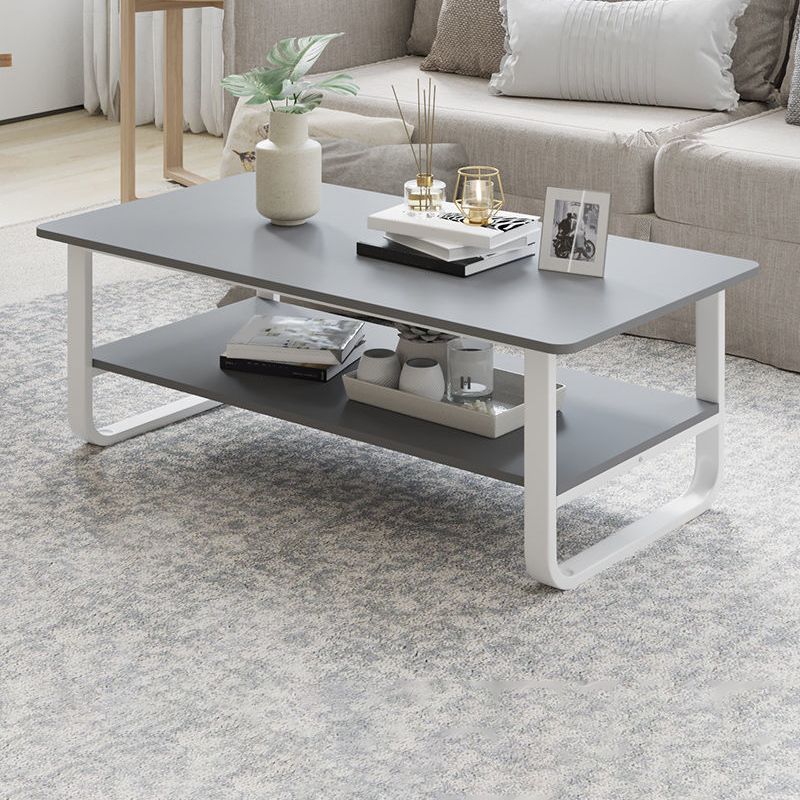 Modern Style Rectangular Wooden Table Metal Sled Base Coffee Table Clearhalo 'Coffee & Accent Tables' 'Coffee Tables' 'coffee_tables' 'furn' 'furn_coffee_tables' 'Furniture' 'Living Room Furniture' 1200x1200_86e82c4c-8e01-46e7-8a68-bdea62a27199